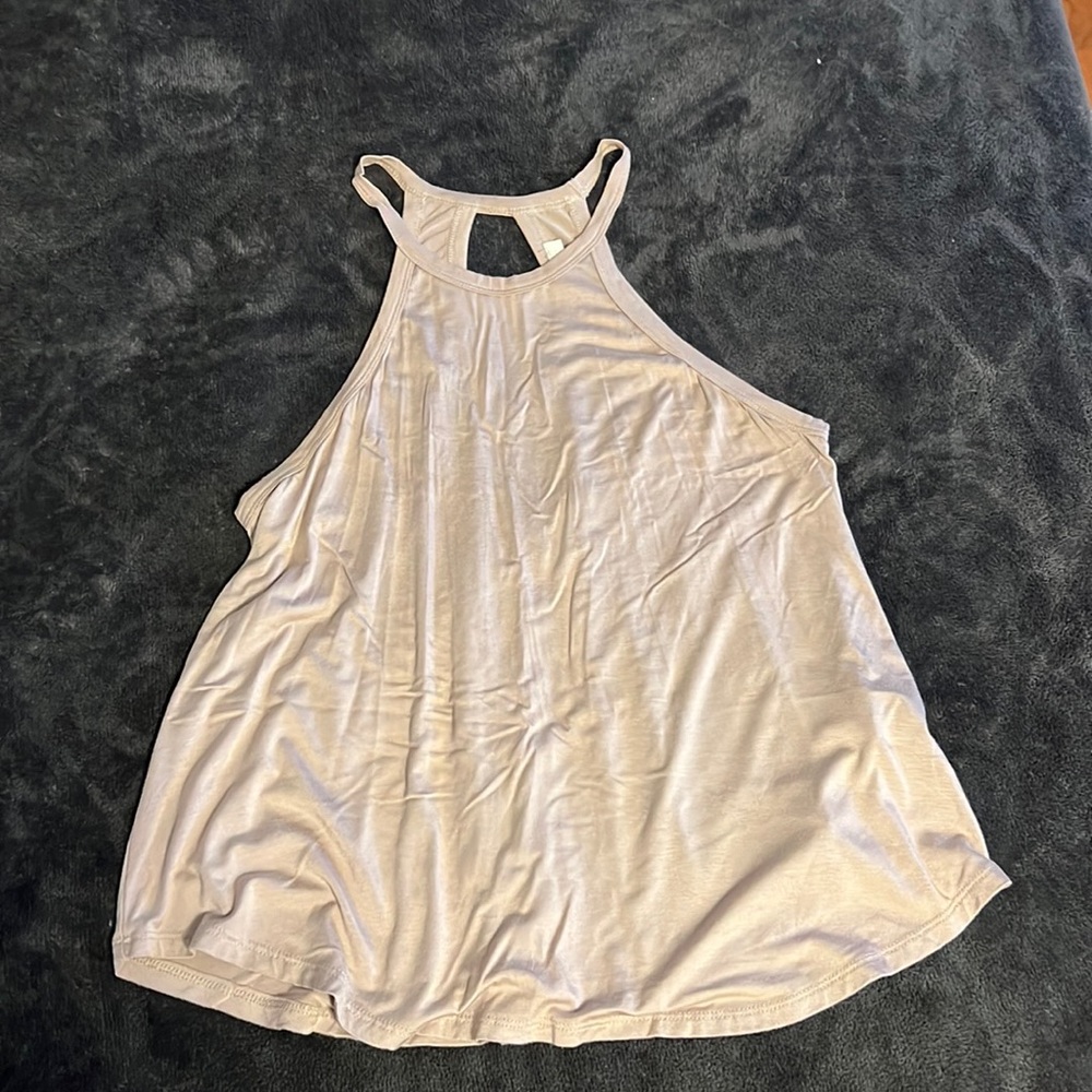 Strap High Neck Top - Tan